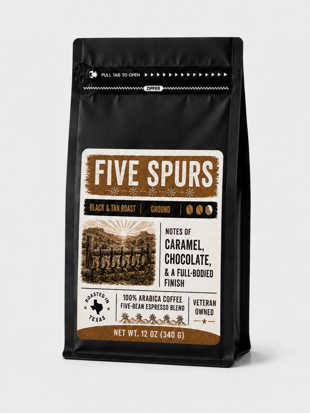 FIVE SPURS ESPRESSO - Black and Tan