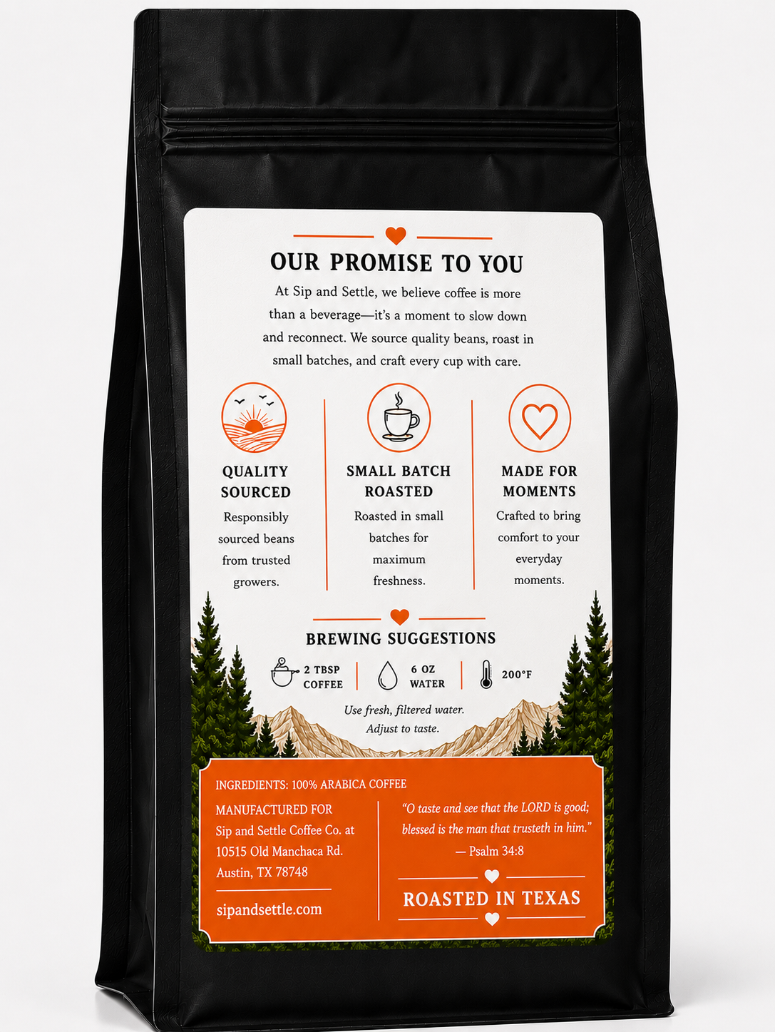 TEXAS SUNRISE - Light Roast, rich, and sweet.